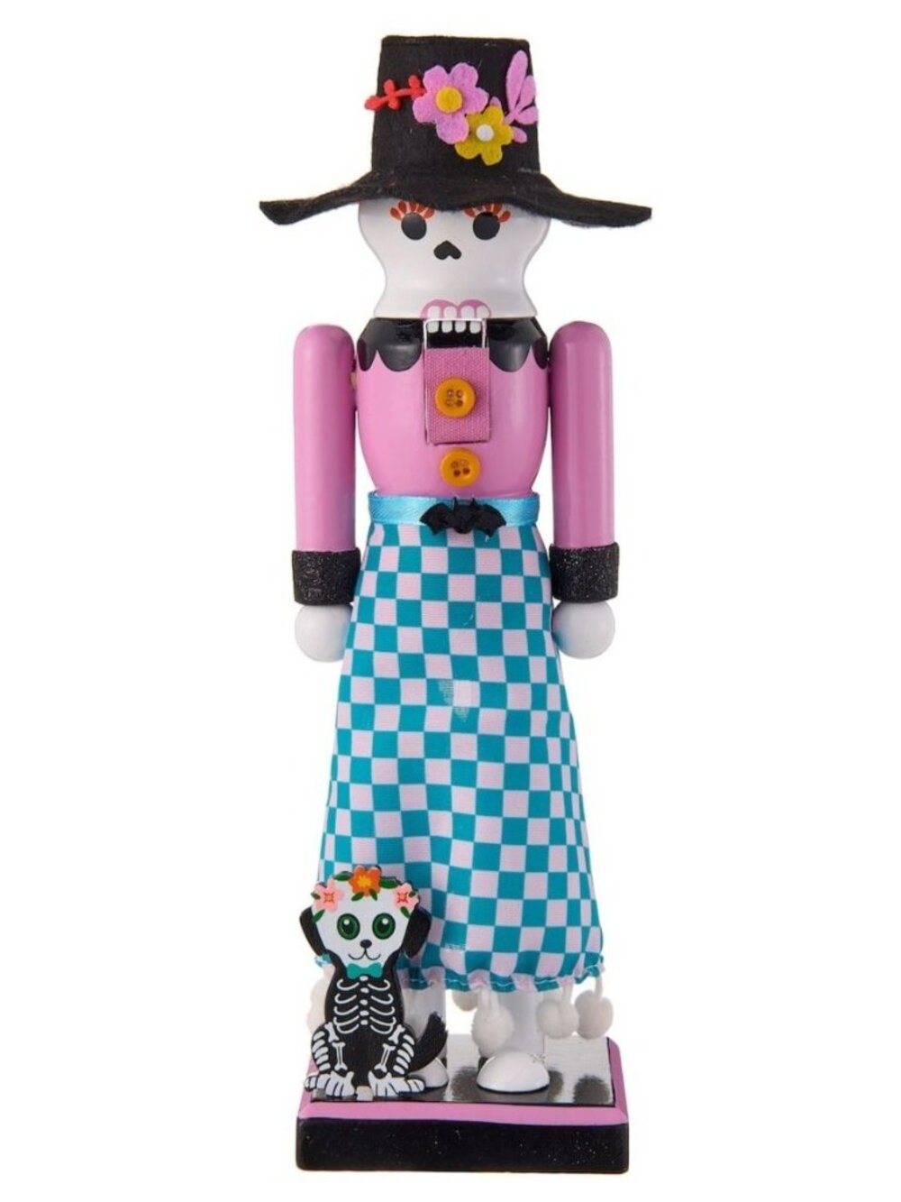 NWT Skeleton Woman Halloween Nutcracker Dia Muertos Calavera Pastel Goth DOTD